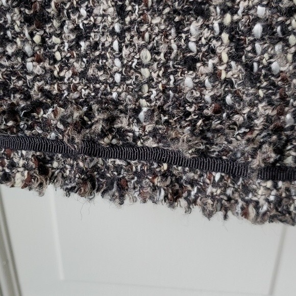 TALBOTS TWEED STRAIGHT BLACK TEXTURED WOOL SKIRT SIZE 10P 10 PETITE BOUCLE - Picture 13 of 14